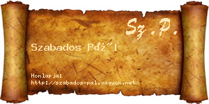 Szabados Pál névjegykártya